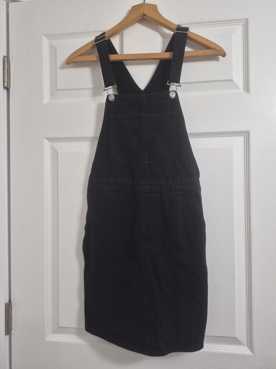 Simons Denim - Simons Twik Black Denim Overall Dress with Bib